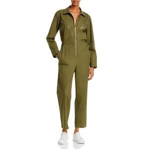 Sunset & Spring Womens Green Boilersuit Cotton Casual Jumpsuit Imperfections